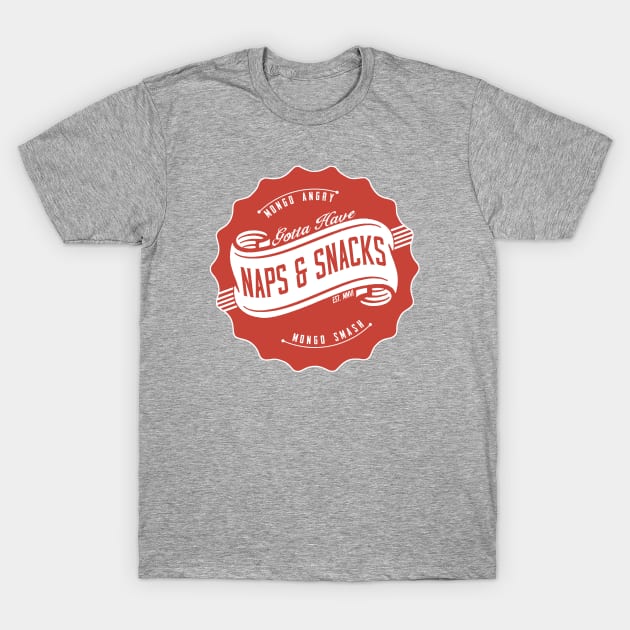 Naps and Snacks T-Shirt by AngryMongoAff